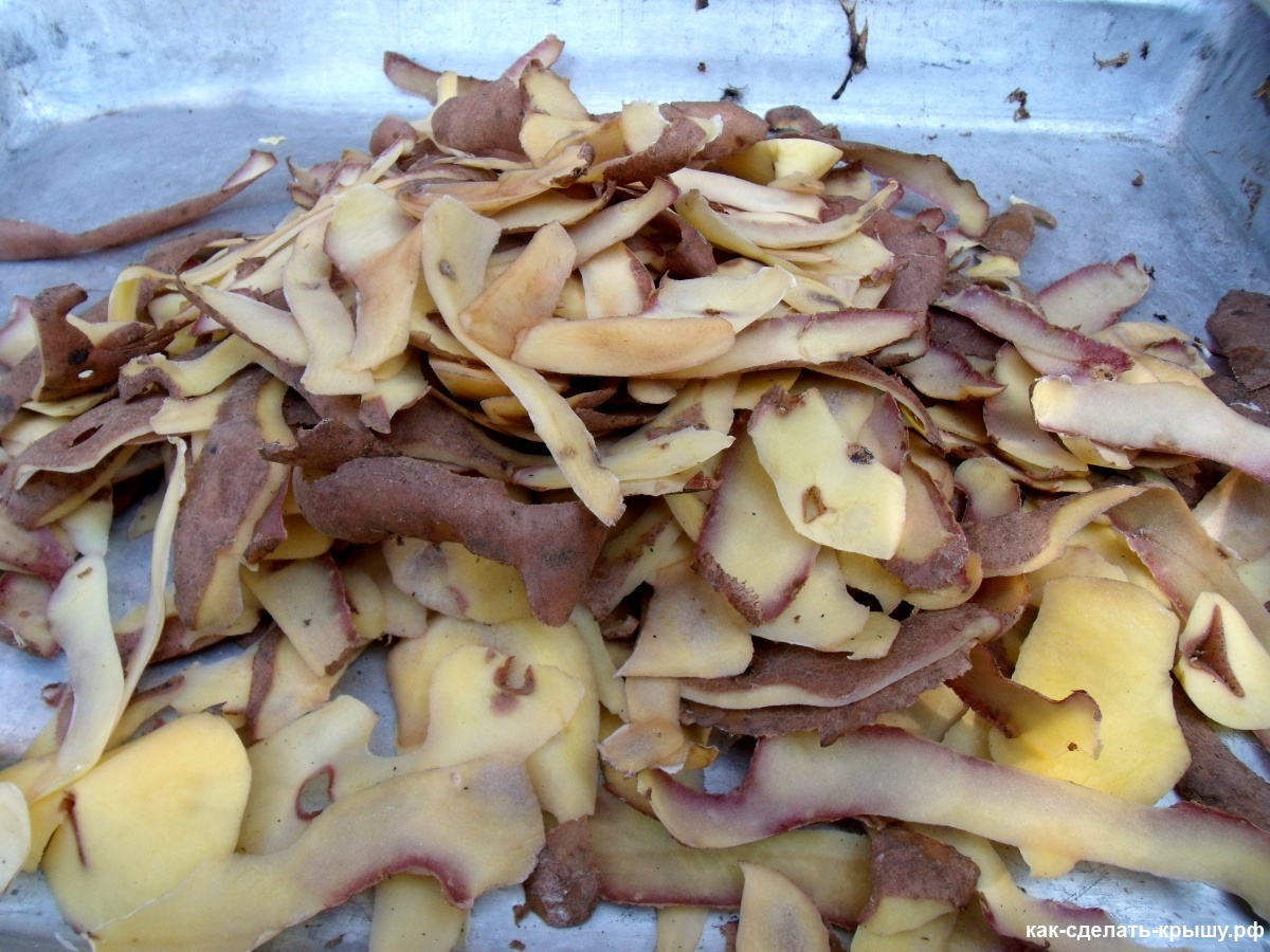 Картофельные очистки для чистки дымохода