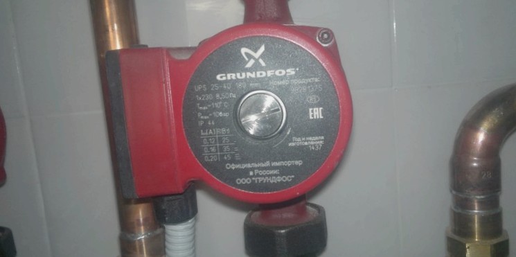 Подключение к электросети циркуляционного насоса GRUNDFOS UPS 25-40