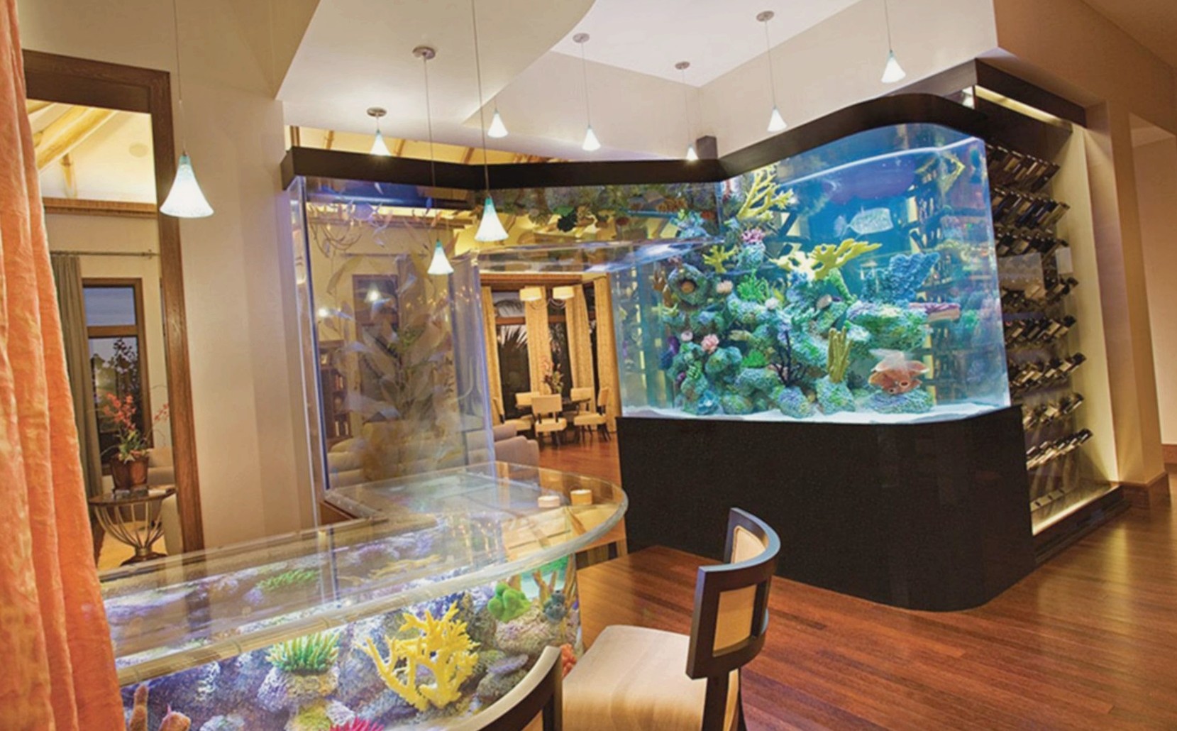 Большой аквариум станет отличным увлажнителем большой квартиры. Фото: twitter.com