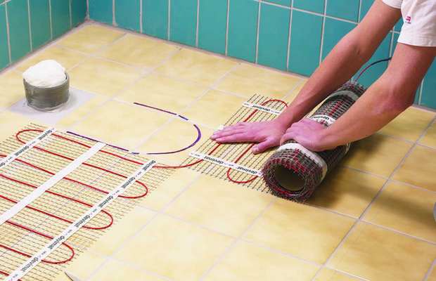 Монтаж электрической системы нагрева пола в ванной комнате – инструкция