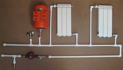 Пример однотрубной схемы отопления