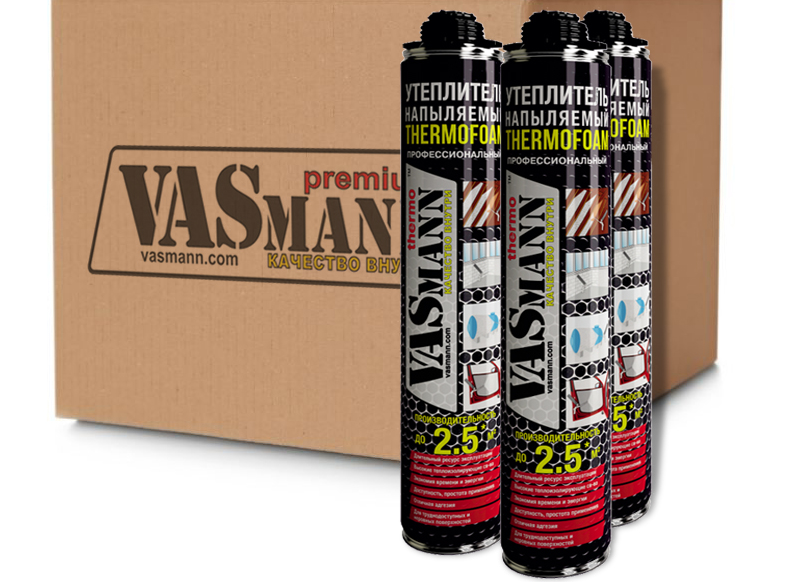  Vasmann - напыляемый утеплитель (коробка двенадцать шт)