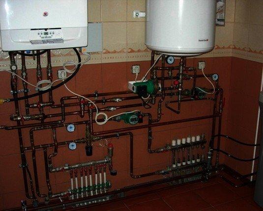 Обвязка водонагревателя настенного типа