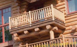 балкон в деревянном доме