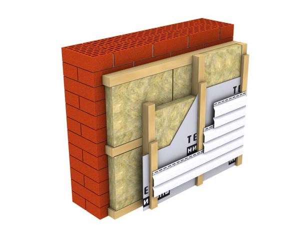 Схема утепления кирпичного дома с использованием деревянного каркаса
