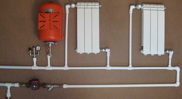 схема водяного отопления частного дома