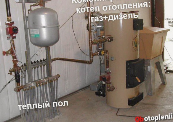 kombinirovannyj kotel otoplenija doma gaz dizel